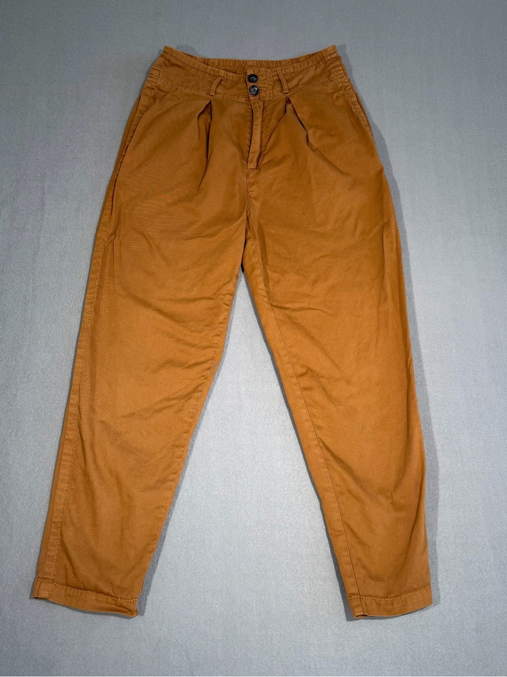 Free People Pleated High Rise Tapered Pants Women's Size 4 Brown